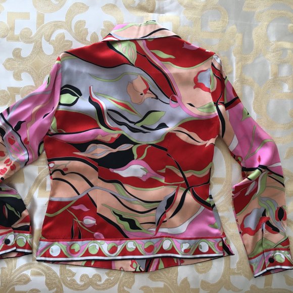 Silk blouse / jacket - ECI New York - Size 6 / M - Picture 3 of 5